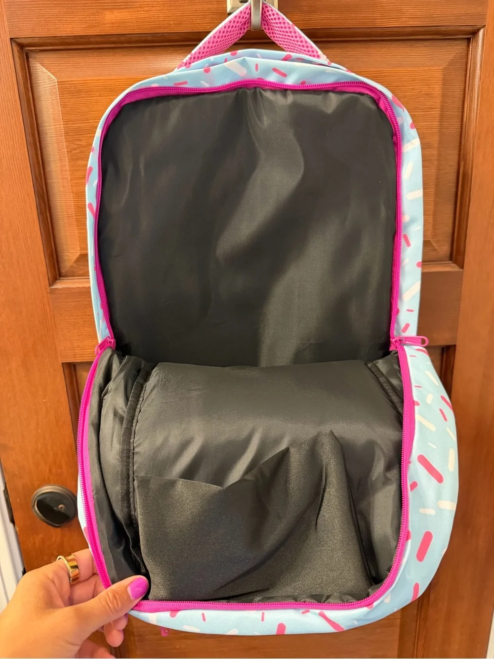 New W/ Tags Baseball 101 Cotton Candy Sprinkle Ice Cream Backpack - Blue & Pink